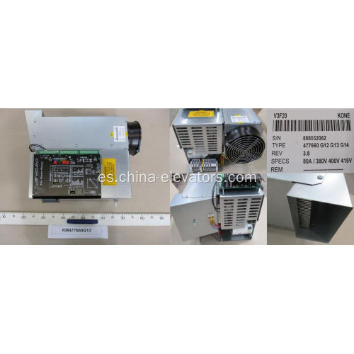 KM477660G13 V3F20 Drive 400V 80A para ascensores Kone